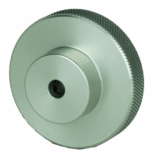 200 mm Knurled Aluminum Faced Measuring Wheel - 0.375 in Bore, 10 mm Wide