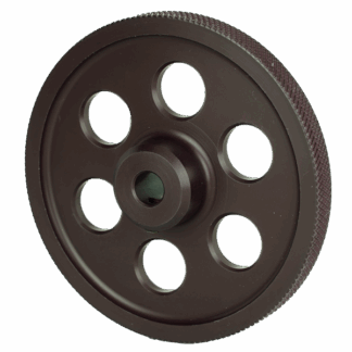 12 in Hard Anodized Knurled Aluminum Faced Measuring Wheel - 0.375 in Bore, 0.40 in Wide