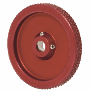 6 in Hard Anodized Knurled Aluminum Faced Measuring Wheel (TR1) - 0.25 in Bore, 0.25 in Wide