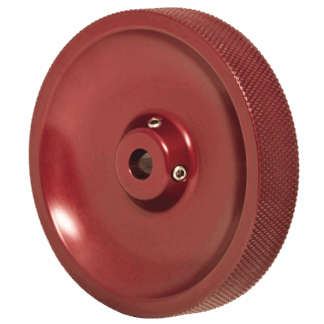 300 mm Hard Anodized Knurled Aluminum Faced Measuring Wheel (TR3) - 0.375 in Bore, 0.75 in Wide